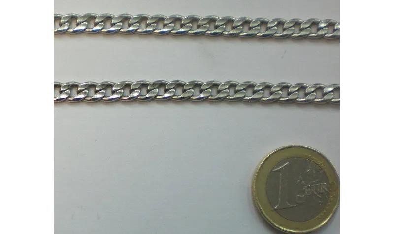 Cadena eslabón plano P.Vieja ancho de 4mm / Cadenas de Latón / Zamak