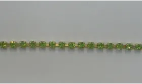 Cadena Strass ss 6,5 Peridot / Cadenas de Latón / Zamak