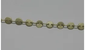 Cadena Chapitas Oro Mate / Cadenas de Latón / Zamak