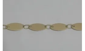 Cadena Ovalos de 9*4mm Oro Mate / Cadenas de Latón / Zamak