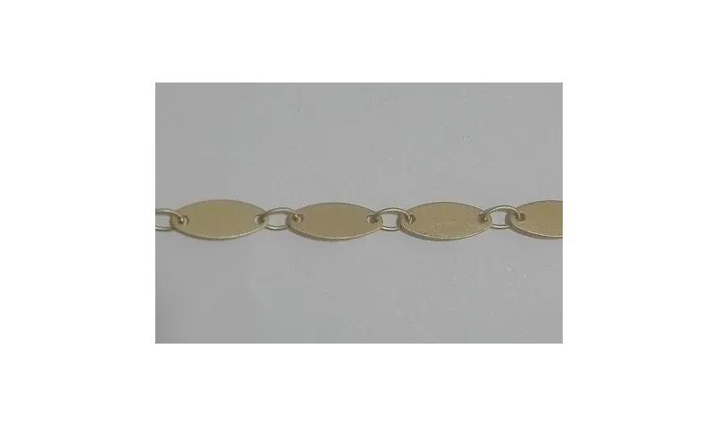 Cadena Ovalos de 9*4mm Oro Mate / Cadenas de Latón / Zamak