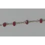 Cadena engarzada piedra 3*2 Roja / Cadenas de Latón / Zamak