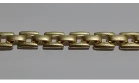 Cadena eslabones planos 4mm ancho Oro Mate / Cadenas de Latón / Zamak