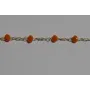 Cadena engarzada piedra 3*2 Naranja / Cadenas de Latón / Zamak