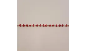 cadena engarzada cristales 2*3mm Rojo / Cadenas de Latón / Zamak