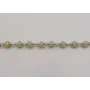 cadena engarzada cristales 2*3mm verde Opal / Cadenas de Latón / Zamak