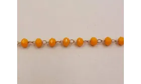 cadena engarzada cristales 2*3mm Calendula / Cadenas de Latón / Zamak