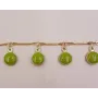 Cadena colgante Chapitas 7mm esmalte Verde / Cadenas de Latón / Zamak