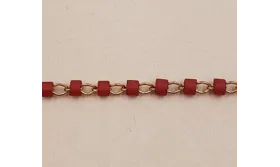 Cadena engarzada Miyuki Delika Granate DB378 / Cadenas de Latón / Zamak