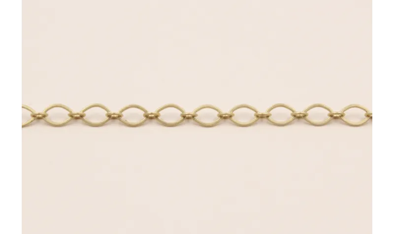 Cadena eslabón de 5*3,6mm Dorado Mate