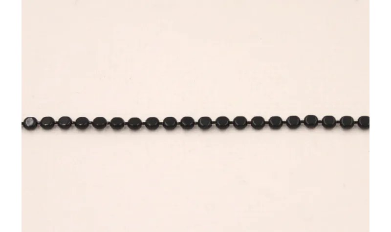 Cadena pastillas esmaltadas 2*1,5*1mm Negra / Cadenas de Latón / Zamak