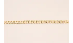 Cadena plana entrelazada de 3MM*0,5mm Oro Mate / Cadenas de Latón / Zamak