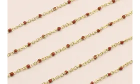 Stainless Steel: Cadena Acero eslabón 1mm Marrón / Cadenas de Acero Inoxidable