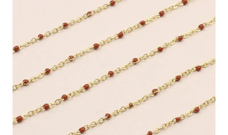 Stainless Steel: Cadena Acero eslabón 1mm Marrón / Cadenas de Acero Inoxidable