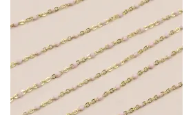 Stainless Steel: Cadena Acero eslabón 1mm Rosa / Cadenas de Acero Inoxidable