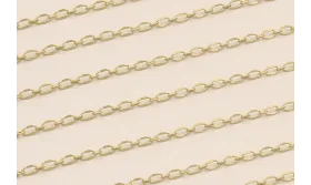 Cadena eslavon ovalado 4*2mm Dorado Mate / Cadenas de Latón / Zamak