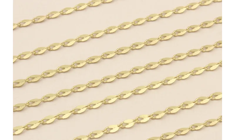 Cadena eslavon ovalado opacco 5*2,5mm Dorado Mate