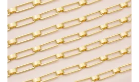 Cadena Eslabón rectangular 27*11mm Dorado Mate / Cadenas de Latón / Zamak