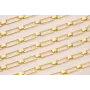 Cadena Eslabón rectangular 27*11mm Dorado Mate / Cadenas de Latón / Zamak
