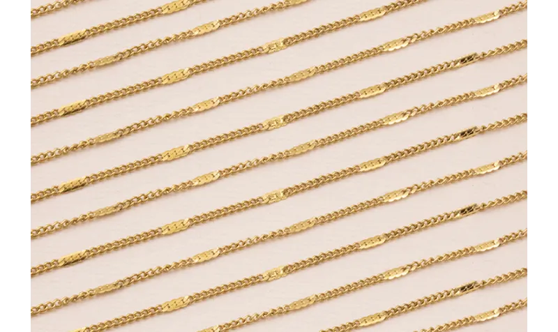 Cadena Acero 1,5mm Baño Oro