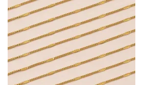 Cadena S.Teel 316L eslabon retorcido chapita Oro / Cadenas de Acero Inoxidable