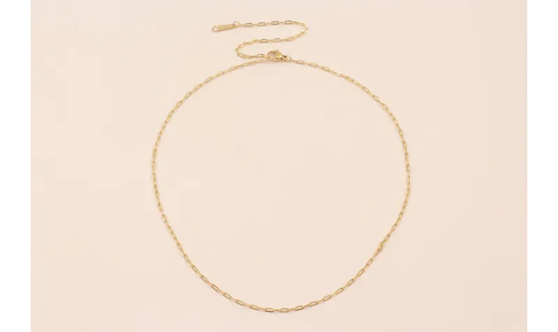 Cadena Completa con cierre 43cms Acero eslabon 1mm / Cadenas de Acero Inoxidable