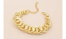 Pulsera completa de Aros 17cms Oro  / Bases de Pulseras de Latón / Zamak