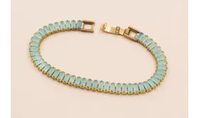 Cadena Strass de 16cms piedra de  5 / Bases de Pulseras de Latón / Zamak