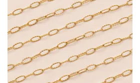 Cadena Acero Inox. Eslabón de 7mm Oro / Cadenas de Acero Inoxidable