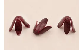 Campanilla Cuero 25mm alto granate / Hilos y Cordones, Cuero y piel