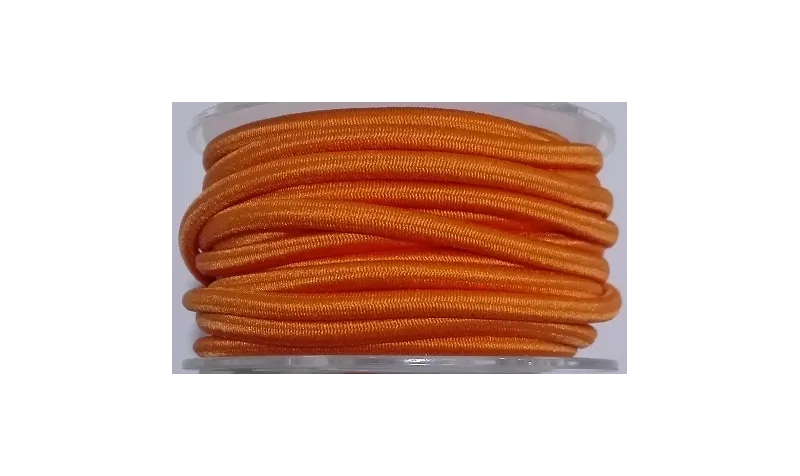 Goma 3mm Naranja Pálido / Hilos y Cordones, Cordón de goma