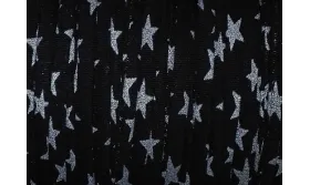 Lazo espaqueti 4mm liberty estrellas negras / Lazos