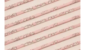 Lazo espaqueti 4mm liberty Flores Rosas / Lazos