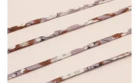 Lazo Liberty 4mm Lila con Flores / Lazos