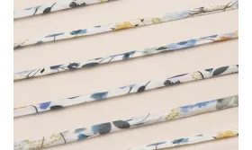 Lazo Liberty 4mm Azul Blanco y Amarillo / Lazos