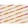 Lazo Liberty 4mm Flores Naranja, verde Fuxia / Lazos