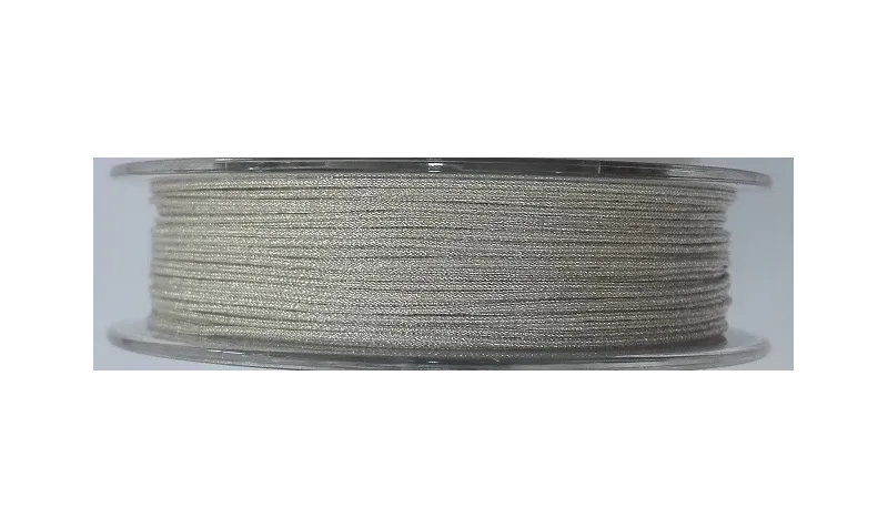 Hilo Macramé metálico plata 0,85mm