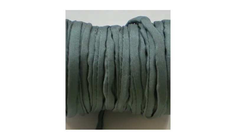 Cinta de seda Natural cosida 4mm Gris claro / Hilos y Cordones, Hilo de seda