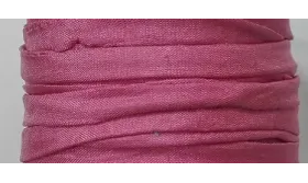 Cinta de seda Natural cosida 4mm rosa fuerte / Hilos y Cordones, Hilo de seda