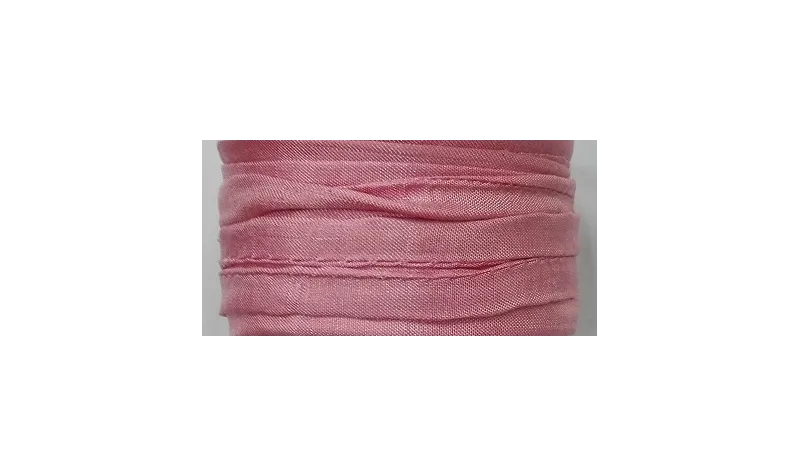 Cinta de seda Natural cosida 4mm Rosa / Hilos y Cordones, Hilo de seda