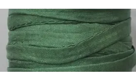 Cinta de seda Natural cosida 4mm verde / Hilos y Cordones, Hilo de seda