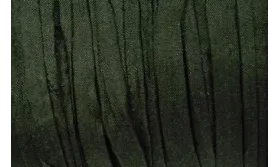 Cinta de seda Natural cosida 4mm verde oscuro / Hilos y Cordones, Hilo de seda