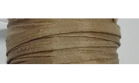 Cinta de seda Natural cosida 4mm marrón Claro / Hilos y Cordones, Hilo de seda