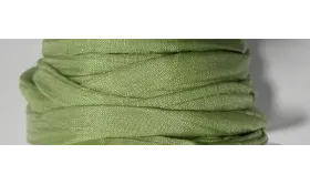 Cinta de seda Natural cosida 4mm verde claro / Hilos y Cordones, Hilo de seda