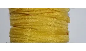 Cinta de seda Natural cosida 4mm Amarilla / Hilos y Cordones, Hilo de seda