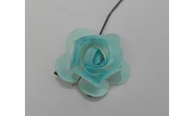 Flor Papel 2cms diámetro Azul Claro / Complementos de Pelo