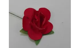 Flor Papel 2cms diámetro Roja / Complementos de Pelo