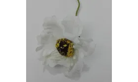 Flor Tela 45cms diámetro Blanca / Complementos de Pelo