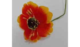 Flor Tela 45cms diámetro Naranja / Complementos de Pelo