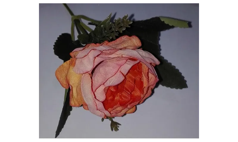 Flor tupida 5cms diámetro Naranja / Complementos de Pelo